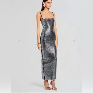 Retrofete Silver Maxi Dress